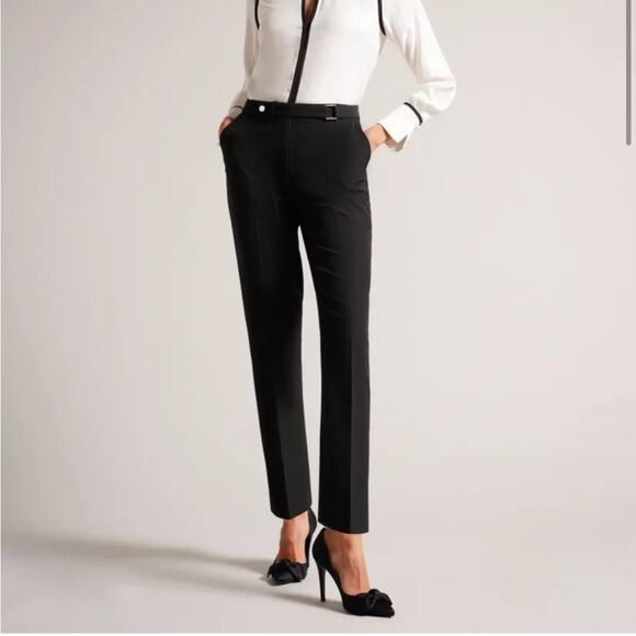 Ted Baker Black Slim Tailored Trousers Size 1 - Picture 2 of 12